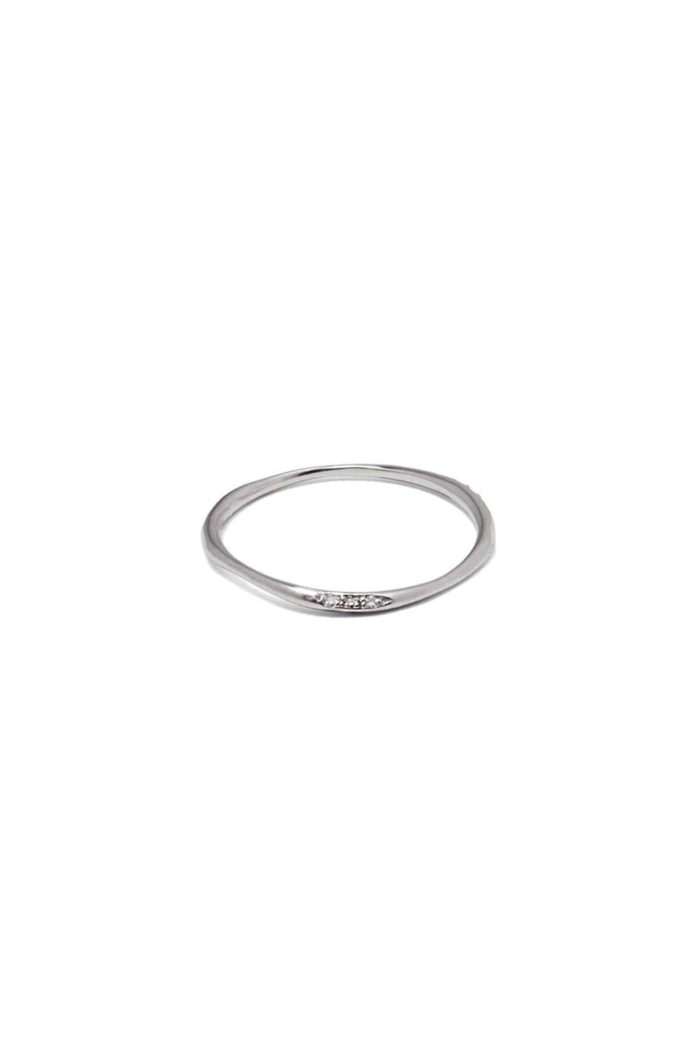 SLIM BODY TRIO DIAMONDS WHITE GOLD RING