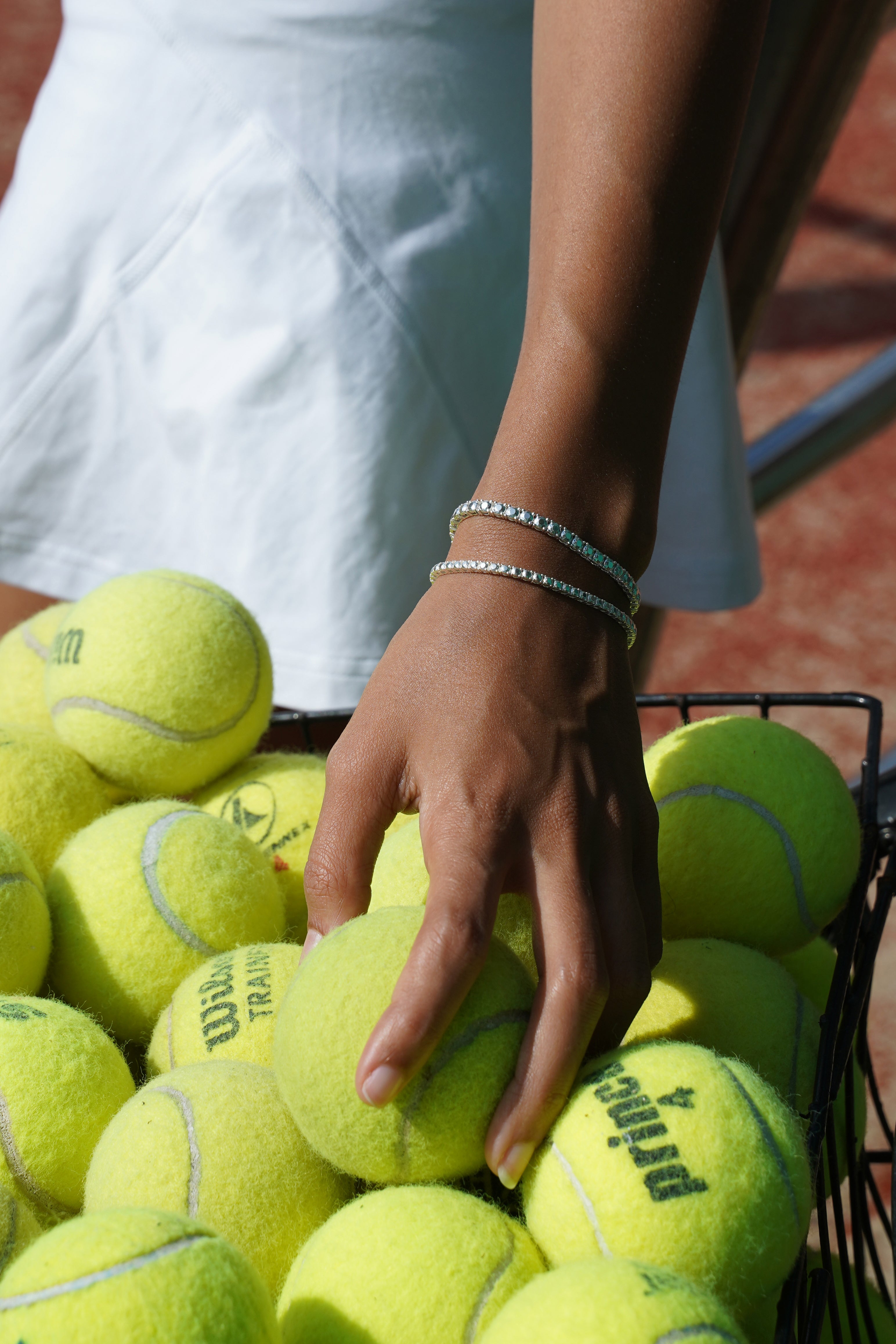 SILVER DIAMOND TENNIS BRACELET M