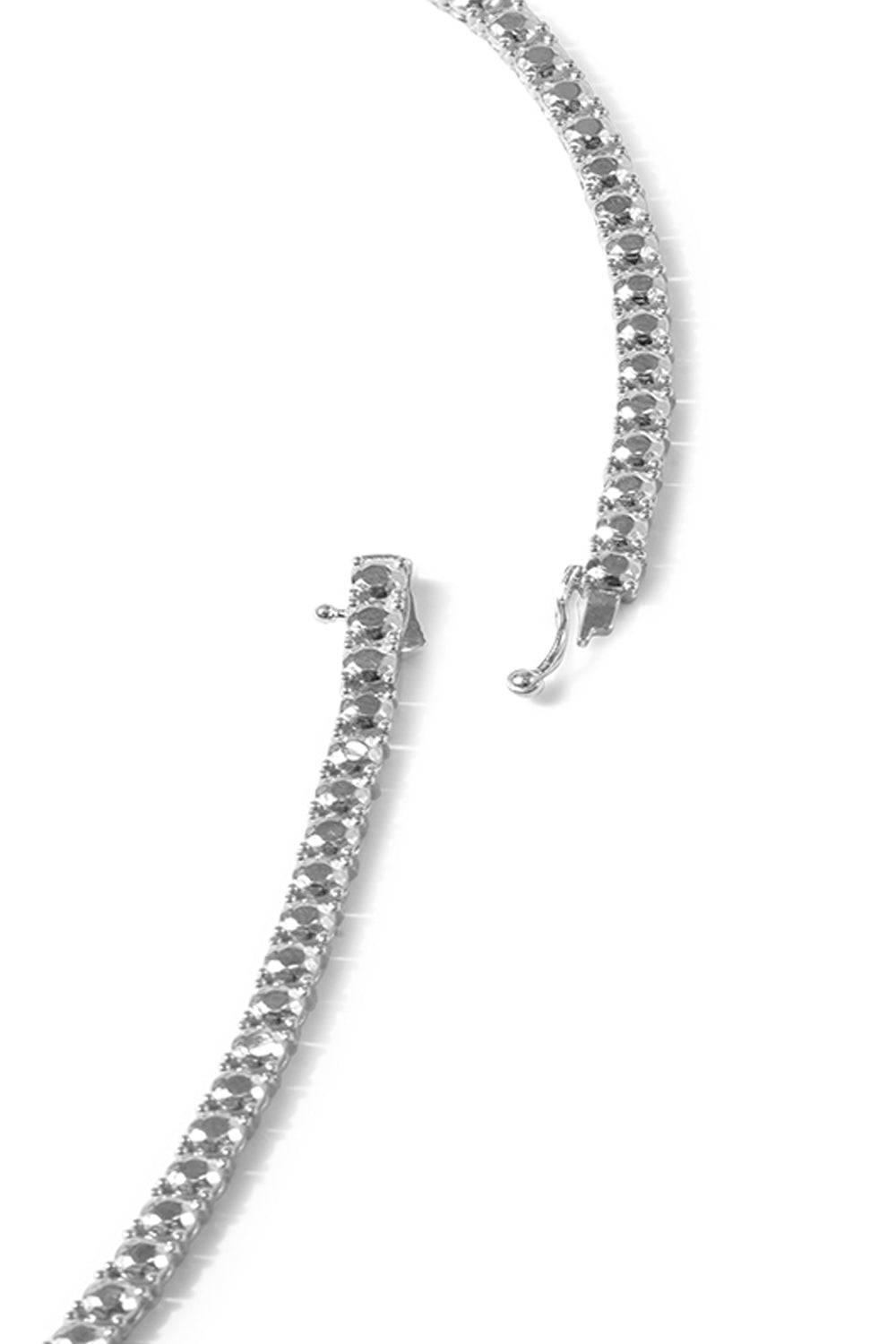 SILVER DIAMOND TENNIS NECKLACE M