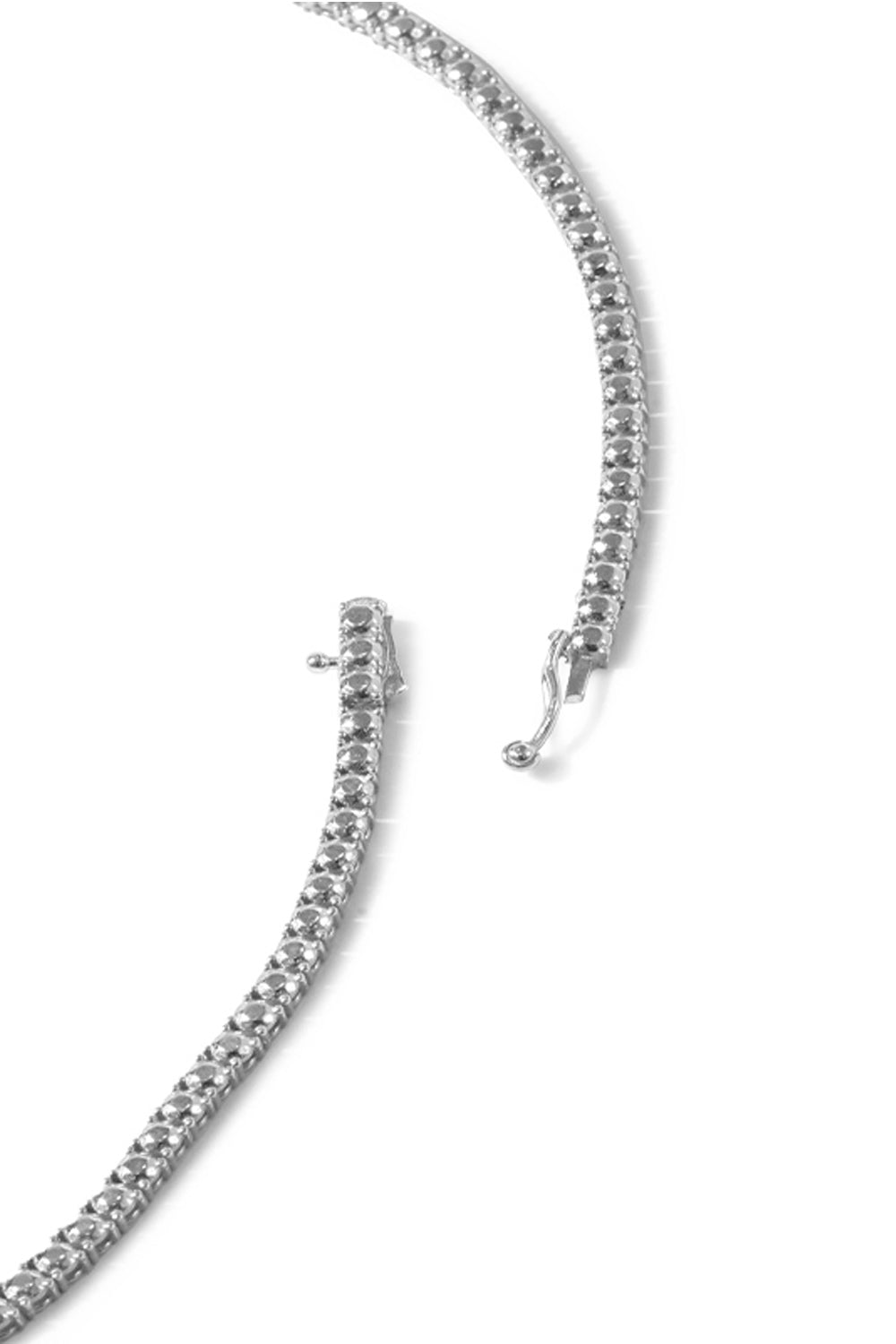 SILVER DIAMOND TENNIS NECKLACE S