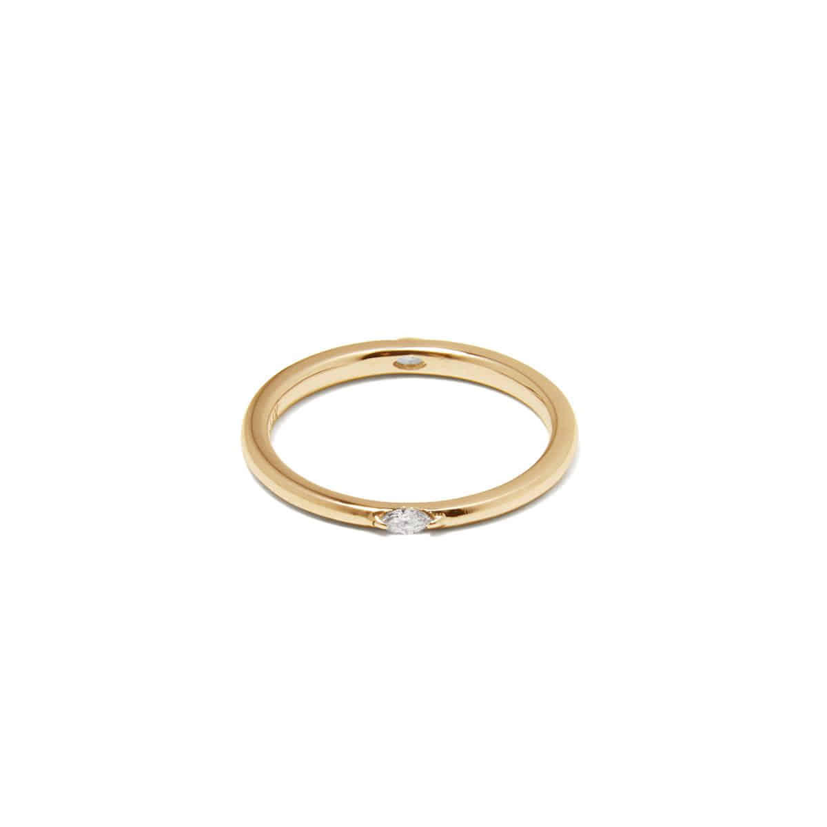 SLIM BODY DUO MARQUISE DIAMOND YELLOW GOLD RING - COLDFRAME