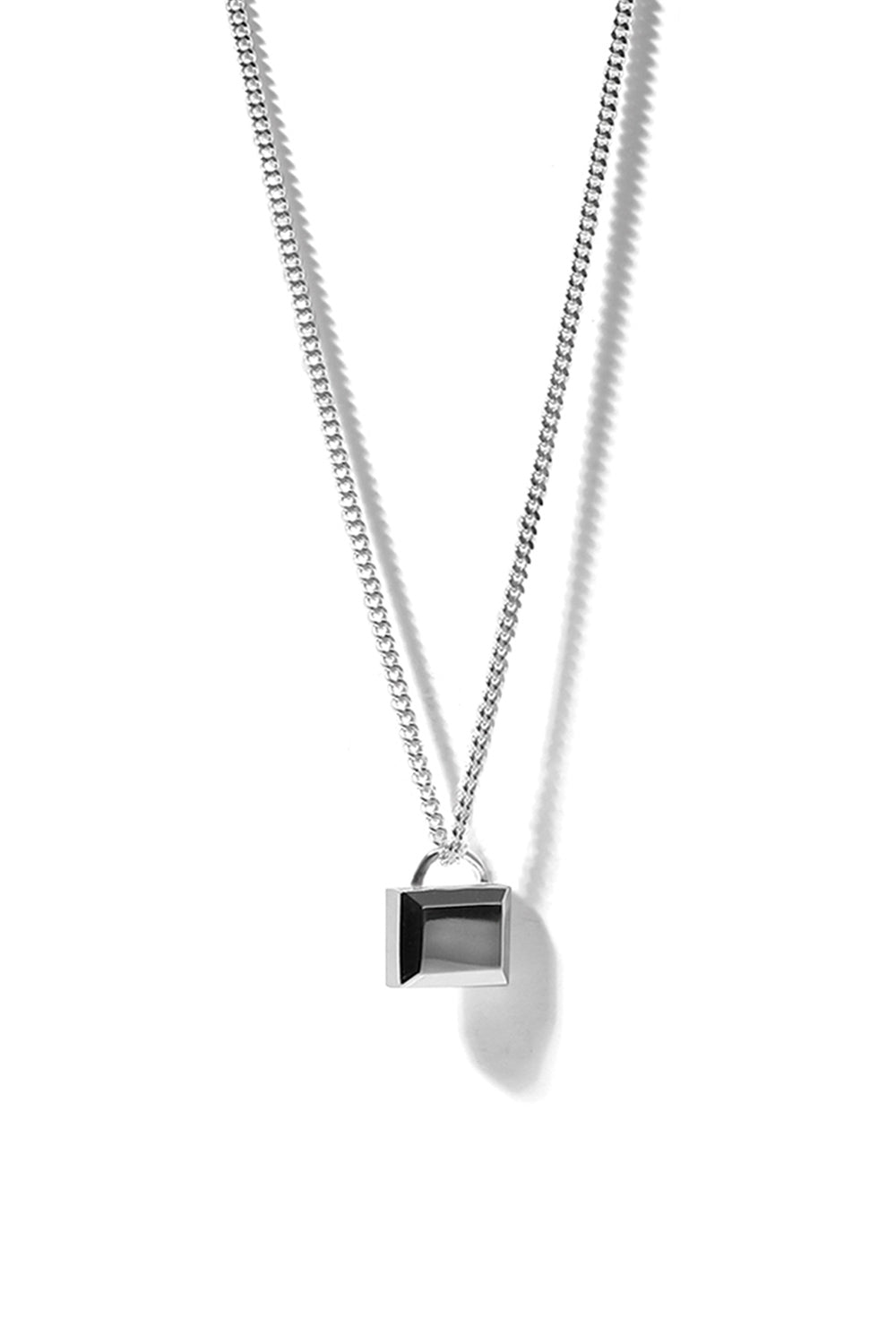 SILVER PADLOCK NECKLACE