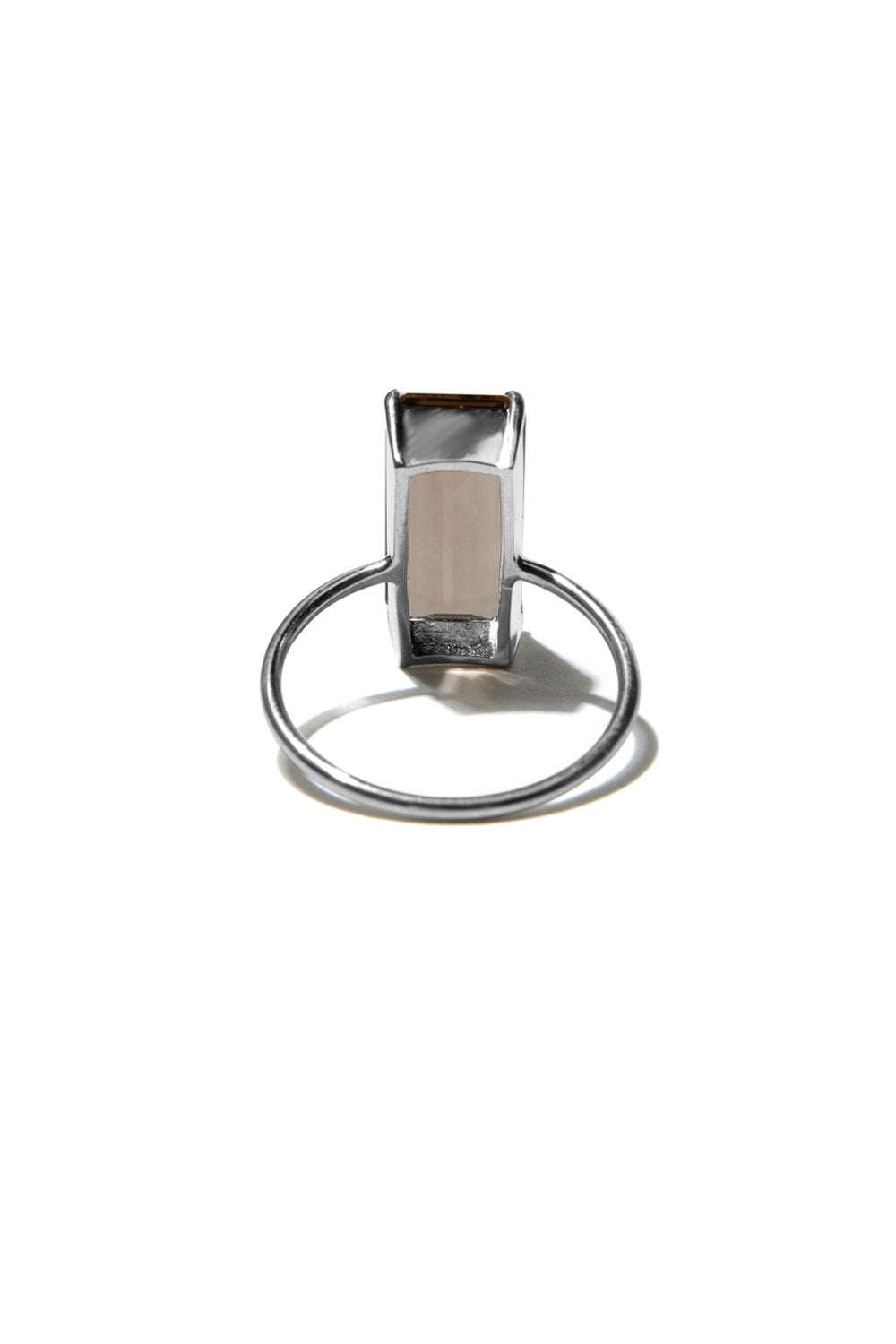 SMOKY QUARTZ CHUNKY SQUARE RING