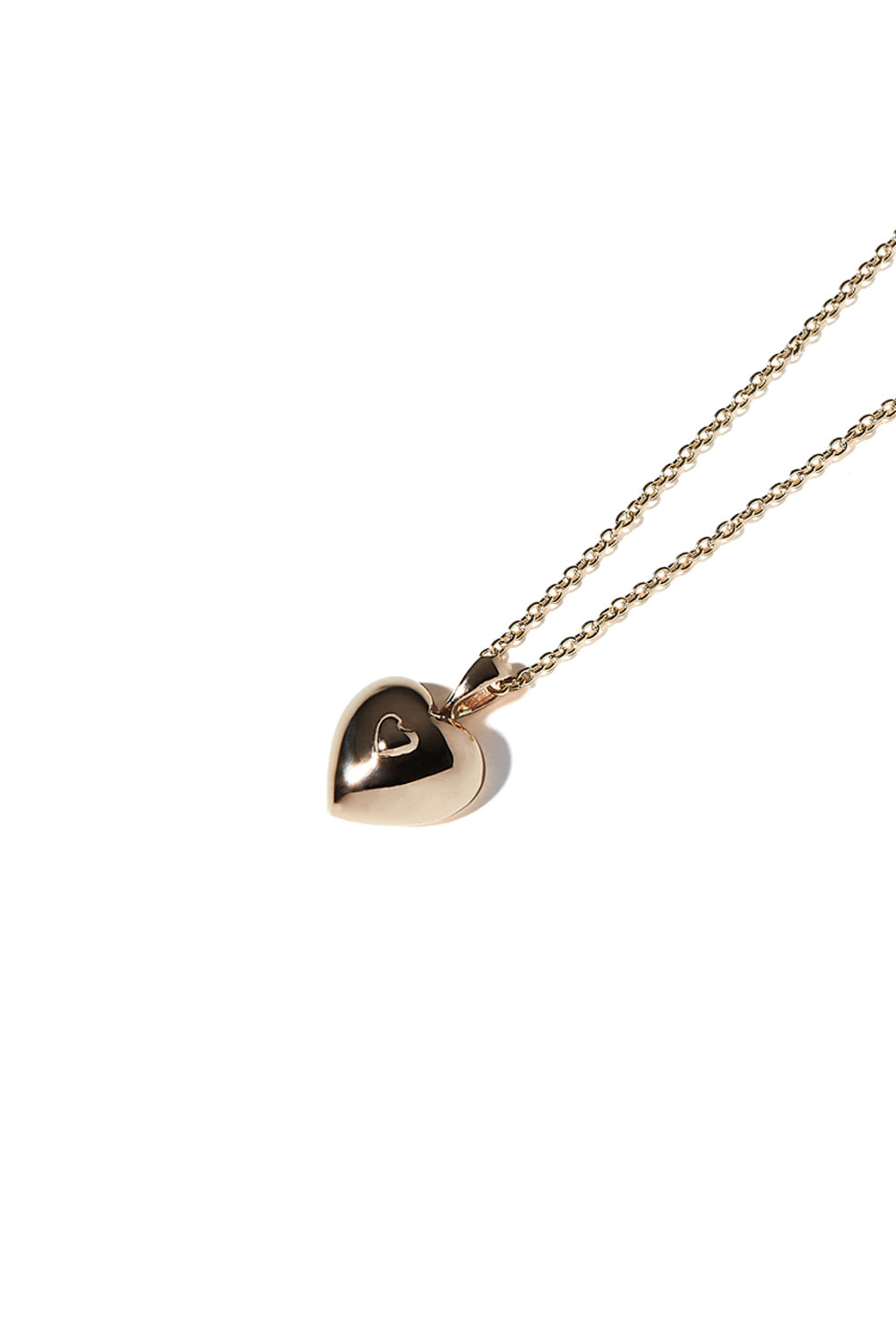 VERY VINTAGE GOLD HEART PENDANT NECKLACE